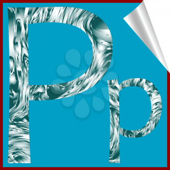 Royalty Free Clipart Image of a Letter P in Lower Case and Capital