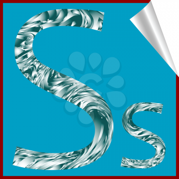 Royalty Free Clipart Image of a Letter S in Lower Case and Capital