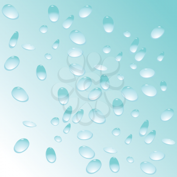 Royalty Free Clipart Image of Blue Water Drops