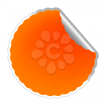 Royalty Free Clipart Image of an Orange Label