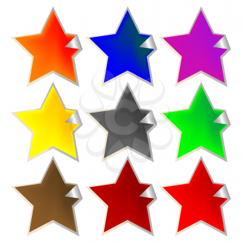 Royalty Free Clipart Image of Star Labels