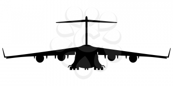 Royalty Free Clipart Image of a Military Airplane