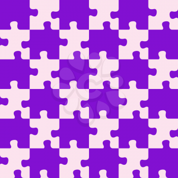 Royalty Free Clipart Image of a Purple Puzzle