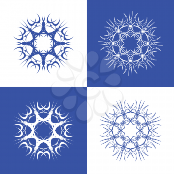 Royalty Free Clipart Image of a Collection of Snowflakes