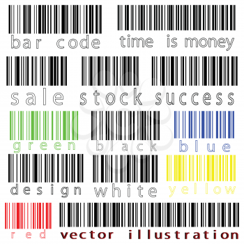bar codes vector against white background, abstract art illustration