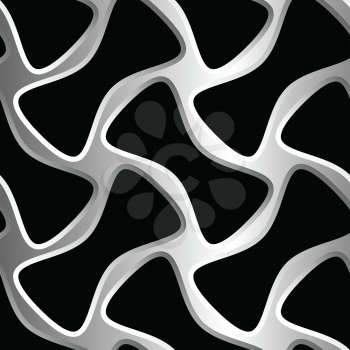 metallic abstract texture, seamless pattern; vector art illustration