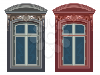 windows against white background, abstract vector art illustration