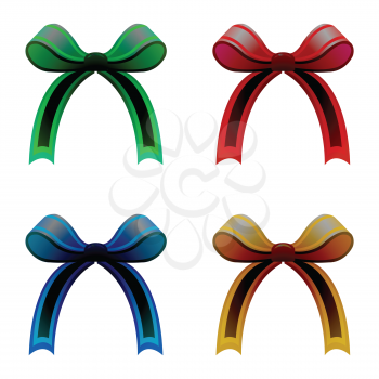 ribbons colored vectors, abstract art illustration; image contains transparency