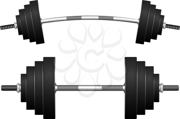 weights against white background, abstract vector art illustration