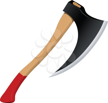 butcher axe against white background, abstract vector art illustration