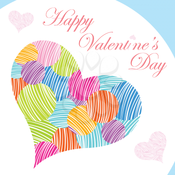 valentines day card, abstract vector art illustration