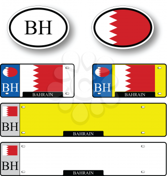 bahrain auto set against white background, abstract vector art illustration, image contains transparency