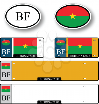 burkina faso auto set against white background, abstract vector art illustration, image contains transparency