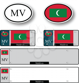 maldives auto set against white background, abstract vector art illustration, image contains transparency
