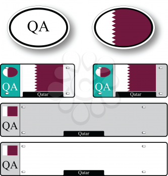 qatar auto set against white background, abstract vector art illustration, image contains transparency