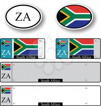 south africa auto set against white background, abstract vector art illustration, image contains transparency