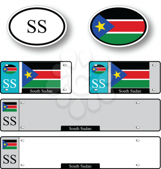 south sudan auto set against white background, abstract vector art illustration, image contains transparency