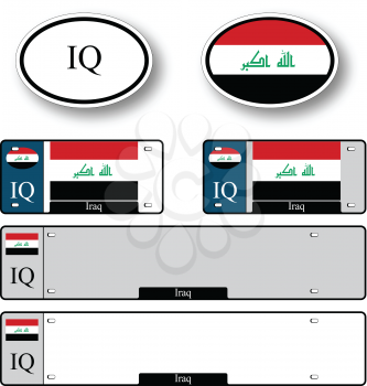 iraq auto set against white background, abstract vector art illustration, image contains transparency