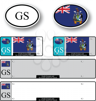 south georgia and south sandwich islands auto set against white background, abstract vector art illustration, image contains transparency