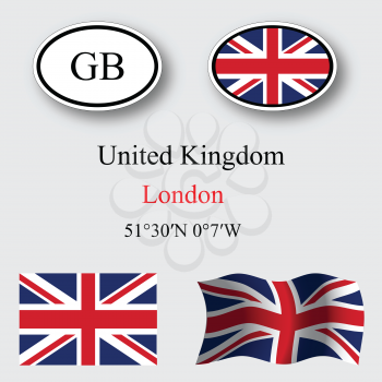 united kingdom set against gray background, abstract vector art illustration, image contains transparency