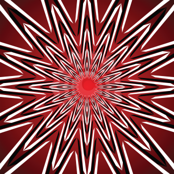 hypnotic lines background over red, abstract vector art illustration