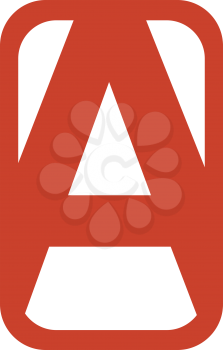 Royalty Free Clipart Image of an A in a Frame