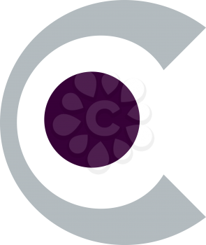 Royalty Free Clipart Image of a Grey C