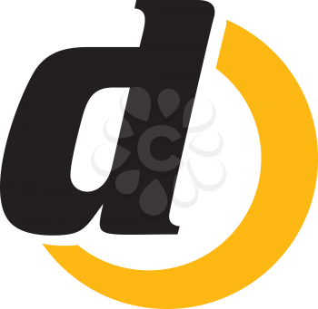 Royalty Free Clipart Image of a Lower Case D in Black