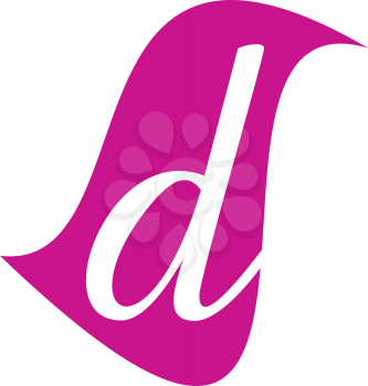 Royalty Free Clipart Image of a D on Pink