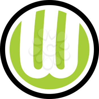 Royalty Free Clipart Image of a W