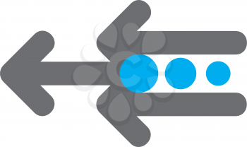 Royalty Free Clipart Image of Three Arrows and Dots