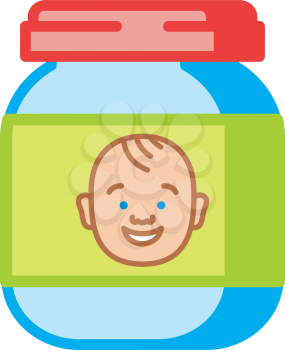 Royalty Free Clipart Image of a Jar of Baby Food