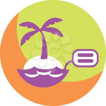 Royalty Free Clipart Image of a Tropical Island