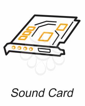 Royalty Free Clipart Image of a Sound Card