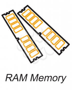 Royalty Free Clipart Image of RAm Memory