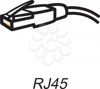 Royalty Free Clipart Image of an RJ45