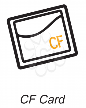 Royalty Free Clipart Image of a CF Card