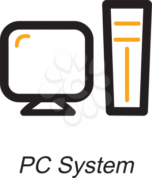 Royalty Free Clipart Image of a PC System