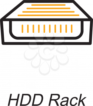 Royalty Free Clipart Image of an HDD Rack
