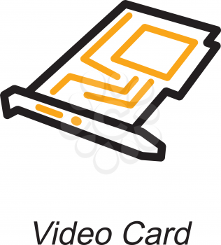 Royalty Free Clipart Image of a Video Card