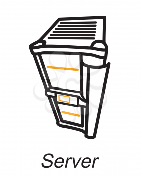 Royalty Free Clipart Image of a Server