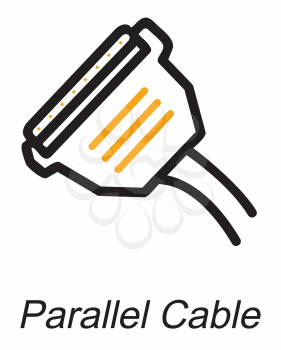 Royalty Free Clipart Image of a Parallel Cable