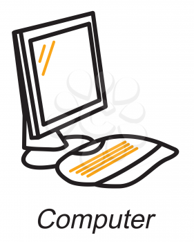 Royalty Free Clipart Image of a Computer