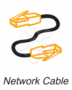 Royalty Free Clipart Image of a Network Cable