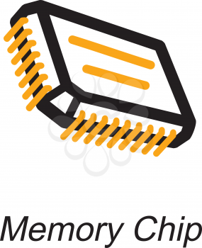 Royalty Free Clipart Image of a Memory Chip