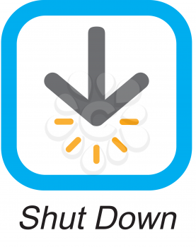 Royalty Free Clipart Image of a Shut Down Button