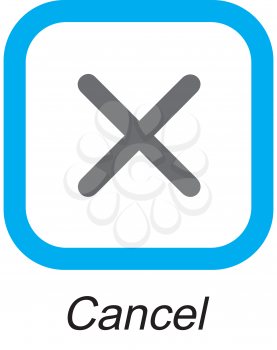 Royalty Free Clipart Image of a Cancel Button