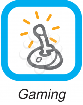 Royalty Free Clipart Image of a Gaming Button