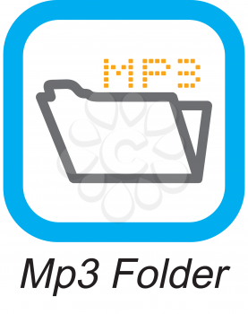 Royalty Free Clipart Image of an MP3 Folder