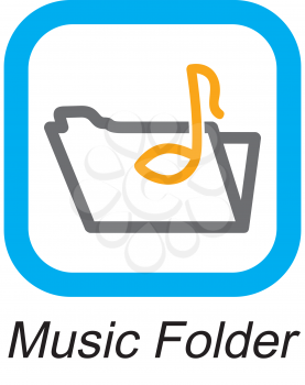 Royalty Free Clipart Image of a Music Folder